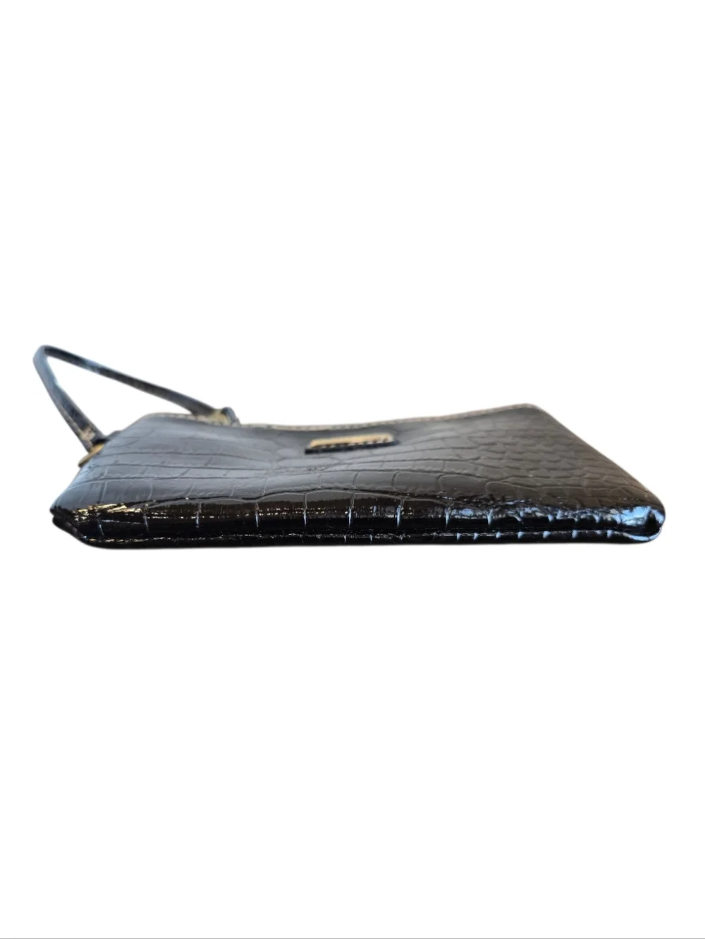 Rosetti Black Croc Embossed Faux Leather Wristlet